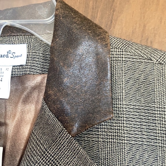 Last Chance ❌ NWT VINTAGE Harve Benard Sport blazer w faux leather accents - Picture 13 of 16